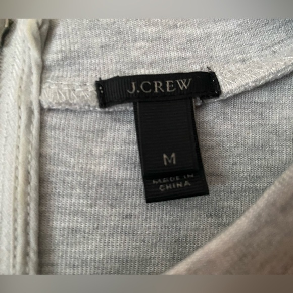 J Crew Gray Fringed Sweatshirt M - Picture 2 of 5
